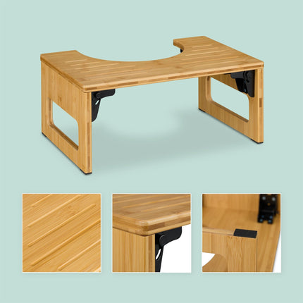 Faltbarer Toilettenhocker aus Bambus