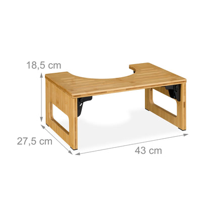 Faltbarer Toilettenhocker aus Bambus