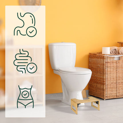 Faltbarer Toilettenhocker aus Bambus