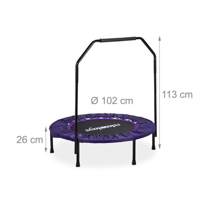 Trampoline pliable avec poignée