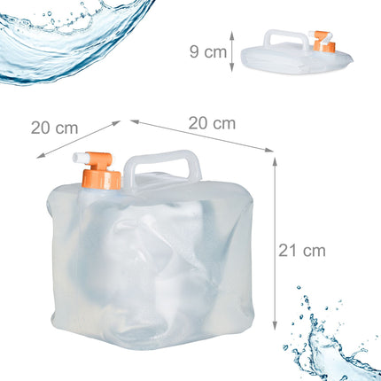 Réservoir d'eau pliable avec 4 récipients