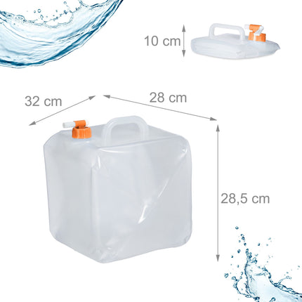Réservoir d'eau pliable avec 4 récipients