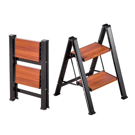 Folding 2-Step Ladder, Anti-Slip Steps, 150 kg