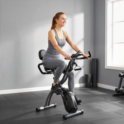 Klappbares 3-in-1-Heimtrainer, Bluetooth-LCD, Herzfrequenz, leise
