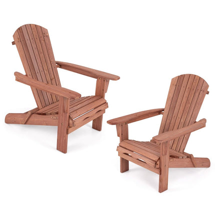 Faltbares Adirondack-Stuhl-Set, Holz, 180 kg Tragkraft