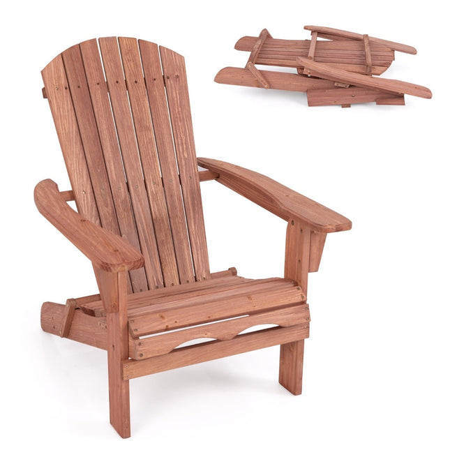 Klappbarer Adirondack-Stuhl, Holz, 180 kg Tragkraft