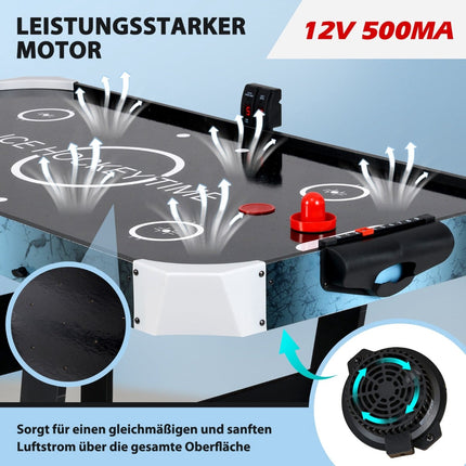Klappbarer Airhockey-Tisch mit LED-Anzeige und 12V-Motor
