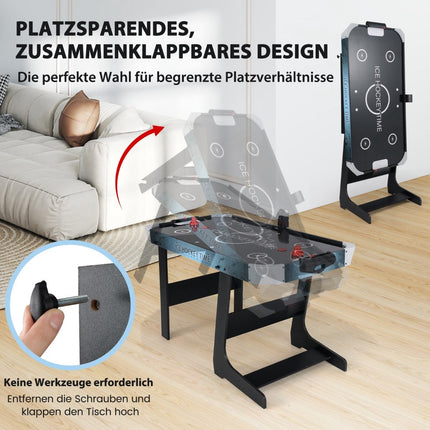 Klappbarer Airhockey-Tisch mit LED-Anzeige und 12V-Motor