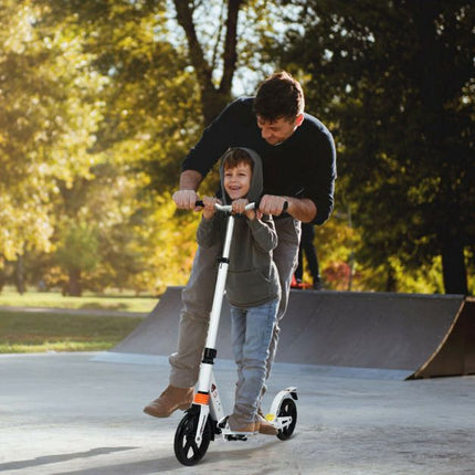 Folding Aluminum Kick Scooter, Adjustable Height, 8-Inch Wheels