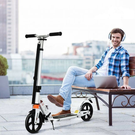 Folding Aluminum Kick Scooter, Adjustable Height, 8-Inch Wheels