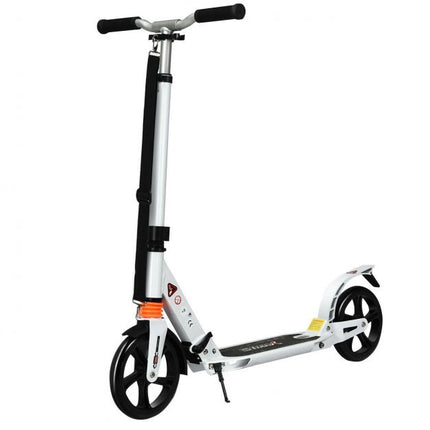 Folding Aluminum Kick Scooter, Adjustable Height, 8-Inch Wheels