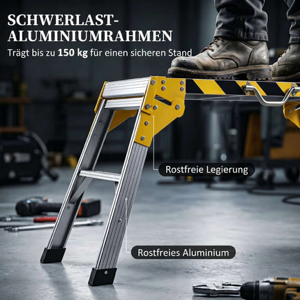 Folding Aluminum Workbench – Non-Slip, 150 kg Capacity