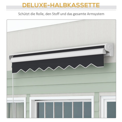 Elektrische Gelenkarmmarkise 2,5x2m, Fernbedienung & Handkurbel