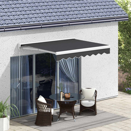 Elektrische Gelenkarmmarkise 2,5x2m, Fernbedienung & Handkurbel