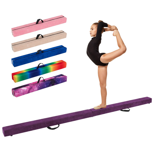 Skládací gymnastická kladina, 8 Ft, dřevěná základna, protiskluzový spodek