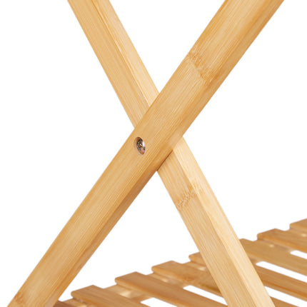 Faltbares Bambus-Schuhregal – 4-stufig, platzsparendes Design