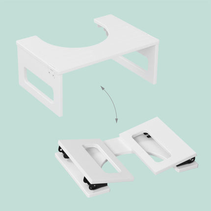 Zusammenklappbarer Toilettenhocker aus Bambus – rutschfest, kompaktes Design
