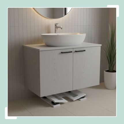 Zusammenklappbarer Toilettenhocker aus Bambus – rutschfest, kompaktes Design