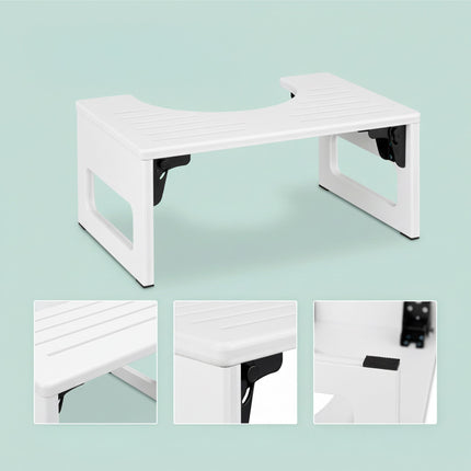 Zusammenklappbarer Toilettenhocker aus Bambus – rutschfest, kompaktes Design