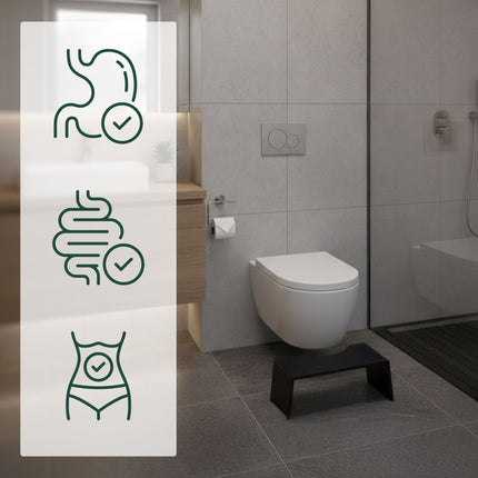Faltbarer Toilettenhocker aus Bambus – Rutschfest, Platzsparend
