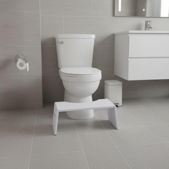 Faltbarer Toilettenhocker aus Bambus – rutschfest, platzsparend