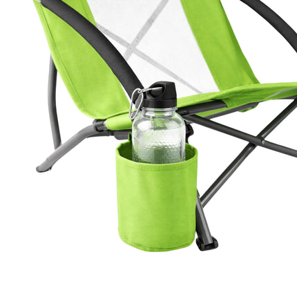 Folding Beach Chair With Cup Holder And Carry Bag