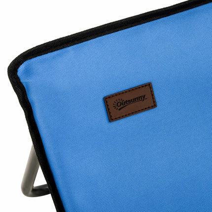 Klappbare Strandliege, Stahlrahmen, Blau, 2er-Set