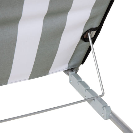 Folding Beach Lounger with Cushion, Adjustable Backrest