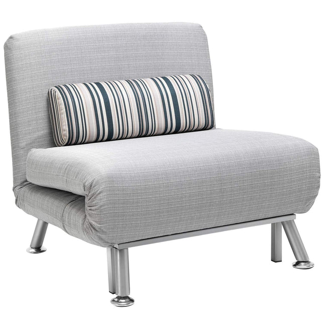 Klappbares Schlafsofa aus grauem Metall - Kompakt 75 x 70 x 75 cm