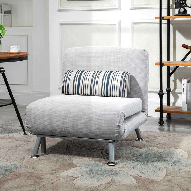 Klappbares Schlafsofa aus grauem Metall - Kompakt 75 x 70 x 75 cm