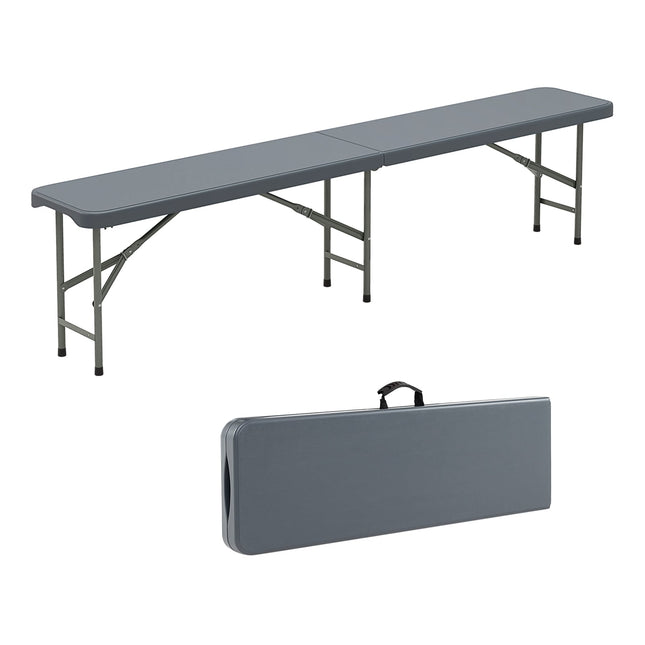 Klappbank 180cm HDPE, Metallbeine, 600kg Tragkraft