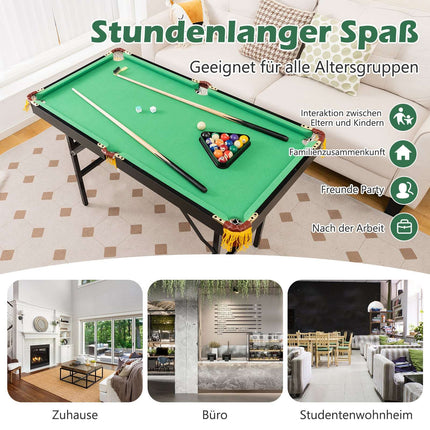 Folding Billiard Table with Accessories, 122 cm, Green