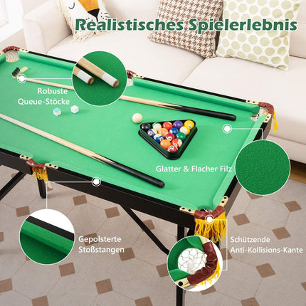 Folding Billiard Table with Accessories, 122 cm, Green