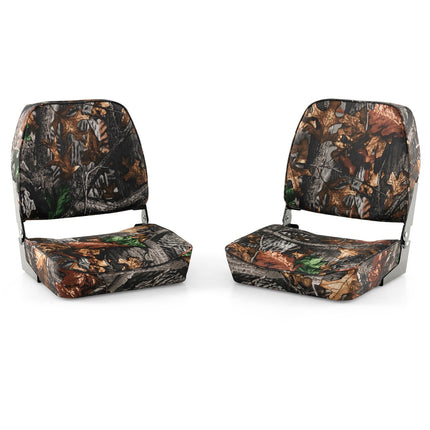 Folding Boat Seats, 2-Pack, Waterproof Camouflage