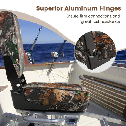 Folding Boat Seats, 2-Pack, Waterproof Camouflage