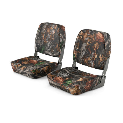 Folding Boat Seats, 2-Pack, Waterproof Camouflage