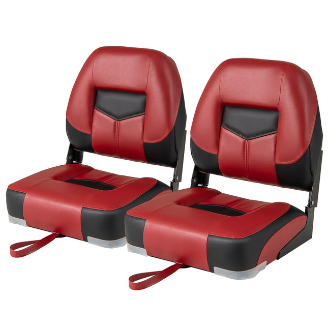 Klappbare Bootsitze, Rot, 2er-Set, 115kg Tragkraft