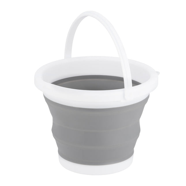 Folding Bucket, Gray, 5L Capacity