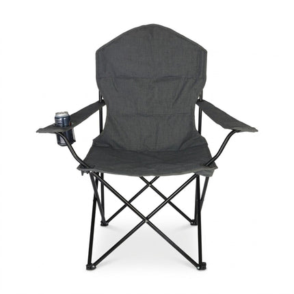 Folding Camp Chair with Armrests and Cup Holder