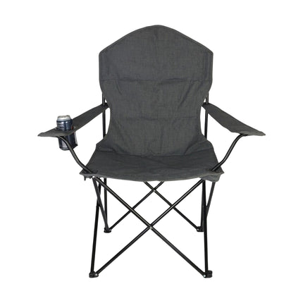 Folding Camp Chair with Armrests and Cup Holder