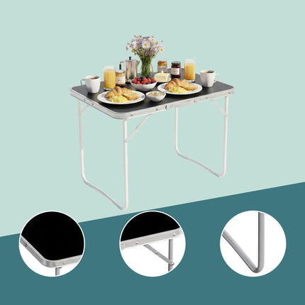 Folding Camp Table, Lightweight Aluminum, Portable