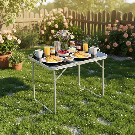Folding Camp Table, Lightweight Aluminum, Portable