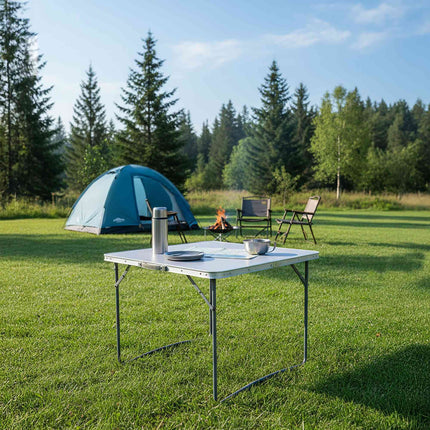 Folding Camp Table, Lightweight Aluminum, Portable