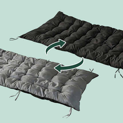 Folding Camping Bed 250 kg with Mattress and Pillow, Side Pocket, Black