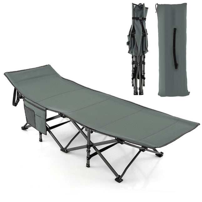 Opvouwbaar kampeerbed Duurzaam reisbed 190 x 70 x 54 cm Grijs