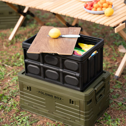 Folding Camping Box with Lid, 20L, 2-in-1