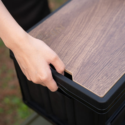 Folding Camping Box with Lid, 20L, 2-in-1