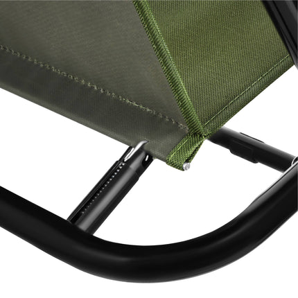 Folding Camping Chair, Green, Steel Frame, 110 kg
