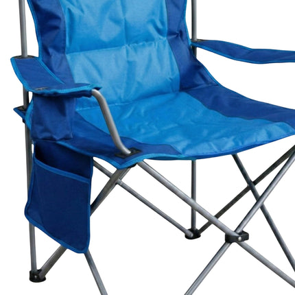 Faltcampingstuhl, hohe Rückenlehne, Getränkehalter, Tragetasche