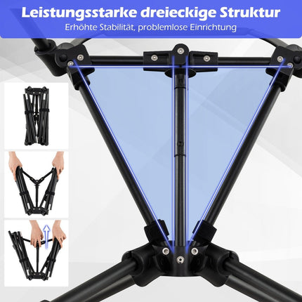 Folding Camping Chair, Lightweight, High Back, Black